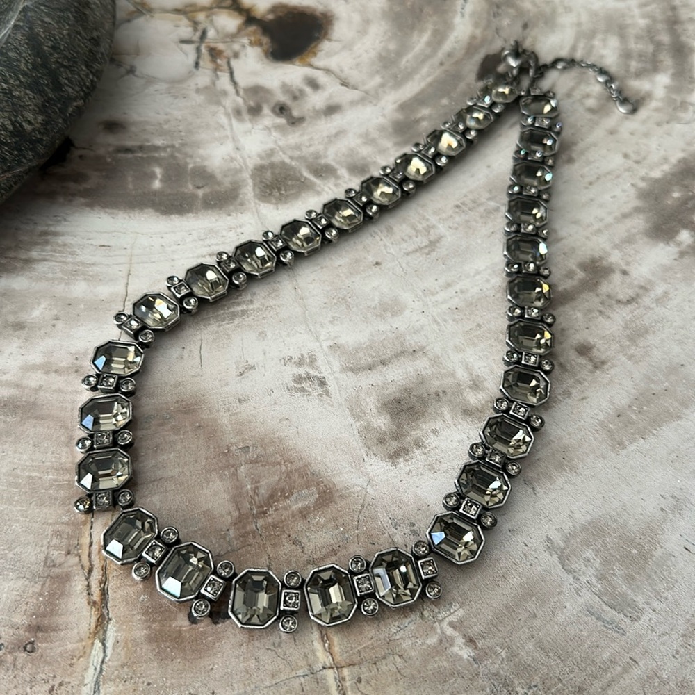 Incredibly rare J Crew smoke crystal necklace Jenna Lyons heyday! Hard to find!